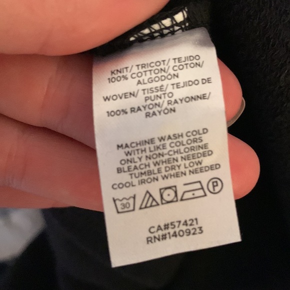 Loft Black Top with Plaid Ruffle Trim - Picture 8 of 8